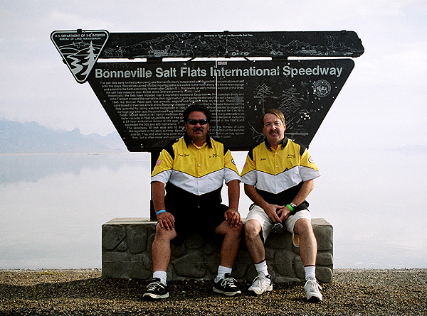 Neil & I at the Bonneville Salt Flats Sign